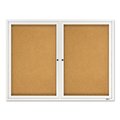 Quartet Bulletin Board, Natural Cork/Fiberboard, 48x36, Silver Aluminum Frame 2364